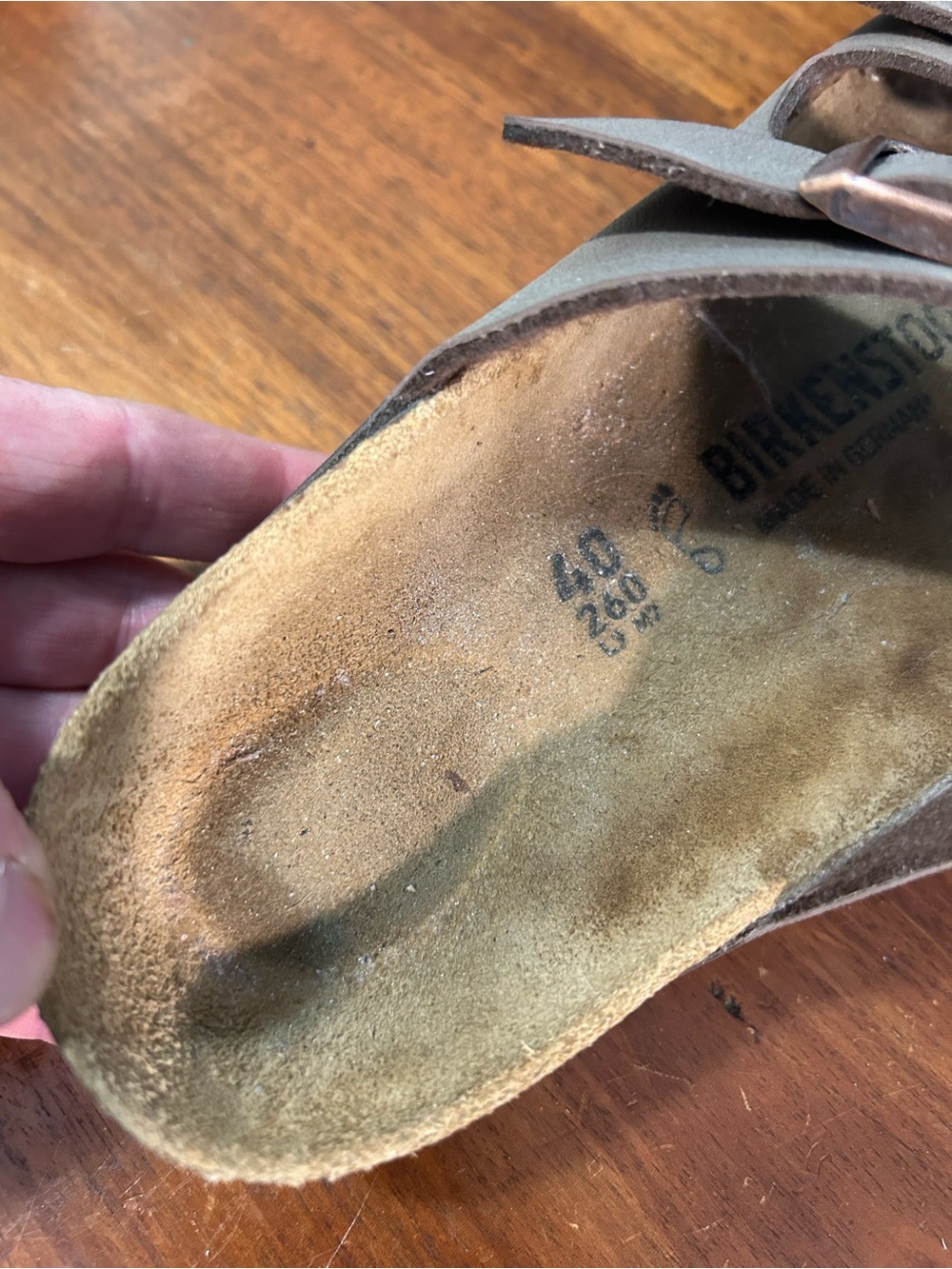 Birkenstock Arizona Mocha Slides Men’s 7 Women’s 9 Nice - Picture 11 of 13
